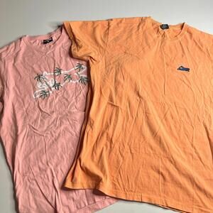 Icecream Graphic Logo T-Shirt Bundle Pink Orange Streetwear Tee 2XL (2 Pack)